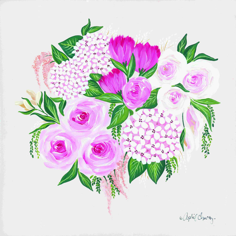 Bouquet de rosé - impression, H 12 po x l 12 po, Non, Black Single Picture Framed