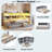 Modern Daybed With 2 Storage Drawers, Storage Cabinets, Led Light And Usb Ports-2010142118