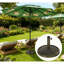 Base de support de parasol en résine, base de parasol ronde, support de parasol robuste, pour poteaux de parasol de 1,3 po / 1,5 po / 1,9 po-1210318467