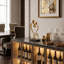 Sculpture dorée en forme de cœur avec deux sphères sur base noire, décoration de table romantique Glam pour console et tablette