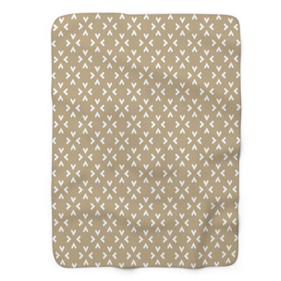 Blue Pattern - 1 Piece Premium Sherpa Blanket
