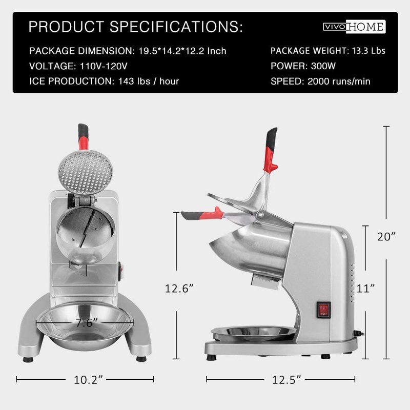 VIVOHOME Countertop Snow Cone Maker