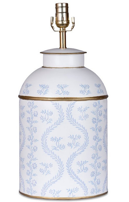 IKat Tea Caddy Lamp, White/Blue