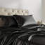 Ensemble de draps 4 pièces satiné 100% satin noir satiné-111014589-111014591