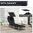 Hiking Sun Chair - High Material, Adjustable Black Beach Sunbathing With Back And Portable Fold