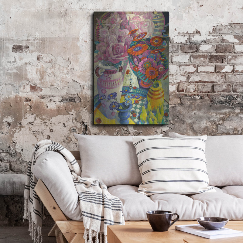 Art mural en métal «From The Garden» par David Galchutt, H 36 po x l 24 po