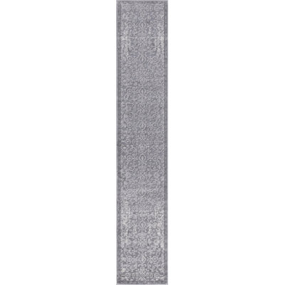 Hidekazu Floral Gray Area Rug