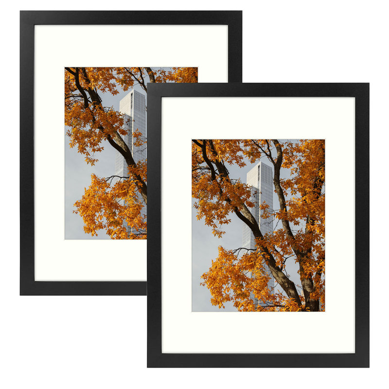 Dreketi Matte MDF Wall Hanging Picture Frame, Black, 12" x 16"