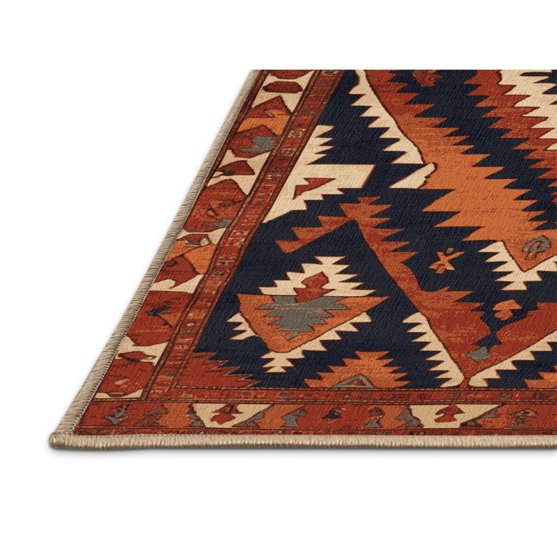 Tapis brun lavable à la machine, Rectangle 5 pi x 7 pi