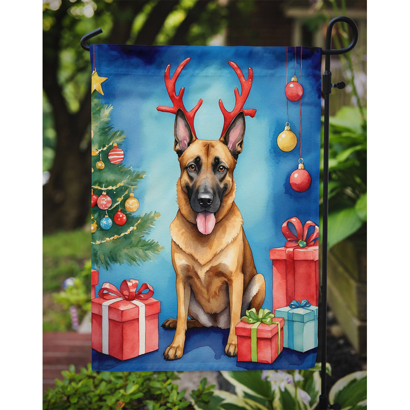 Drapeau de Noël renne de jardin, Malinois belge