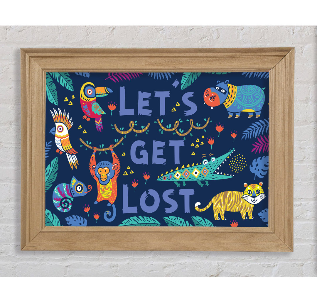 Lets Get Lost Animals - Einzelne Bilderrahmen Kunstdrucke