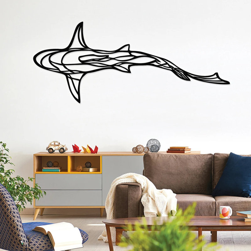 Handmade Coastal Animals Wall Decor on Metal, 12cm H x 69cm W x 2cm D