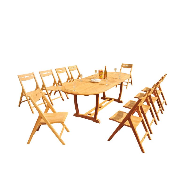 Ensemble repas pour 10 personnes Cimara, 125 po x 43 po x 31,5 po, Table, 10 Chairs