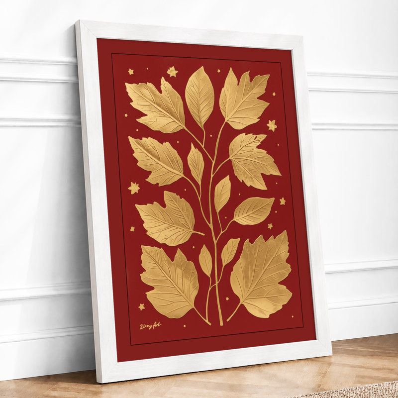 Gilded Botanica Botanical - Framed Print, A4 - 29.7 x 21.0 cm, White