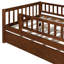 Lit de jour simple avec couchette et barrière de sécurité en noyer pour les centres de bien-être-406921120-406921127