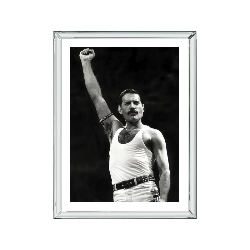 Freddie Mercury Performing - Print on Wood