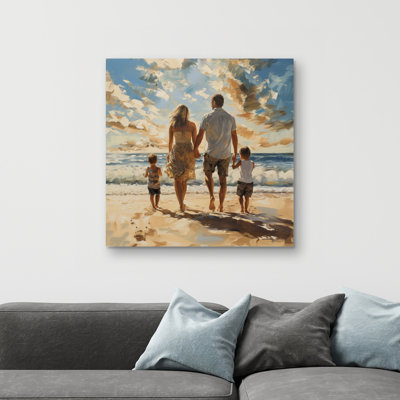 Family walk - 32"x32" art on canvas