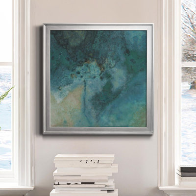 Azur IV - Peinture sur toile encadrée
