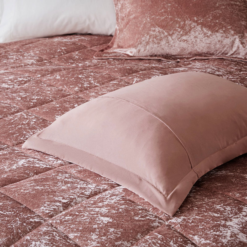 Édredon pour lit simple / simple TG, Édredon simple/simple TG + 1 Taie décorative, Rose