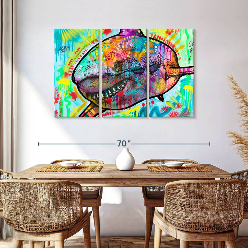 Colorful Shark, 36" H x 57" W