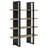 Mystrene Black And Walnut 4-Shelf Bookcase