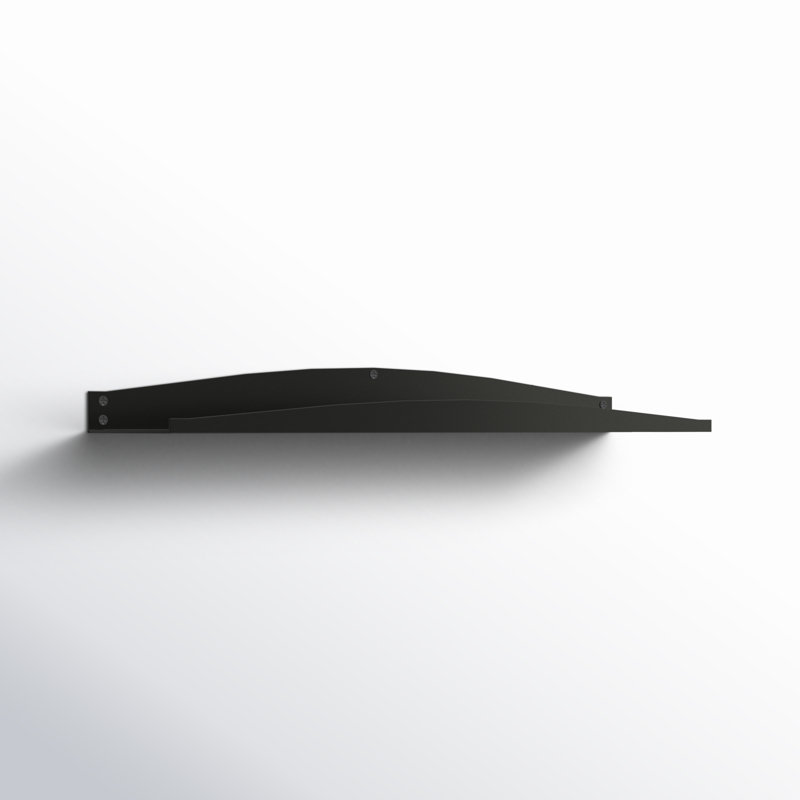 Tablette flottante en métal Ronella, H 2,5 po x l 24 po x P 6 po, Noir