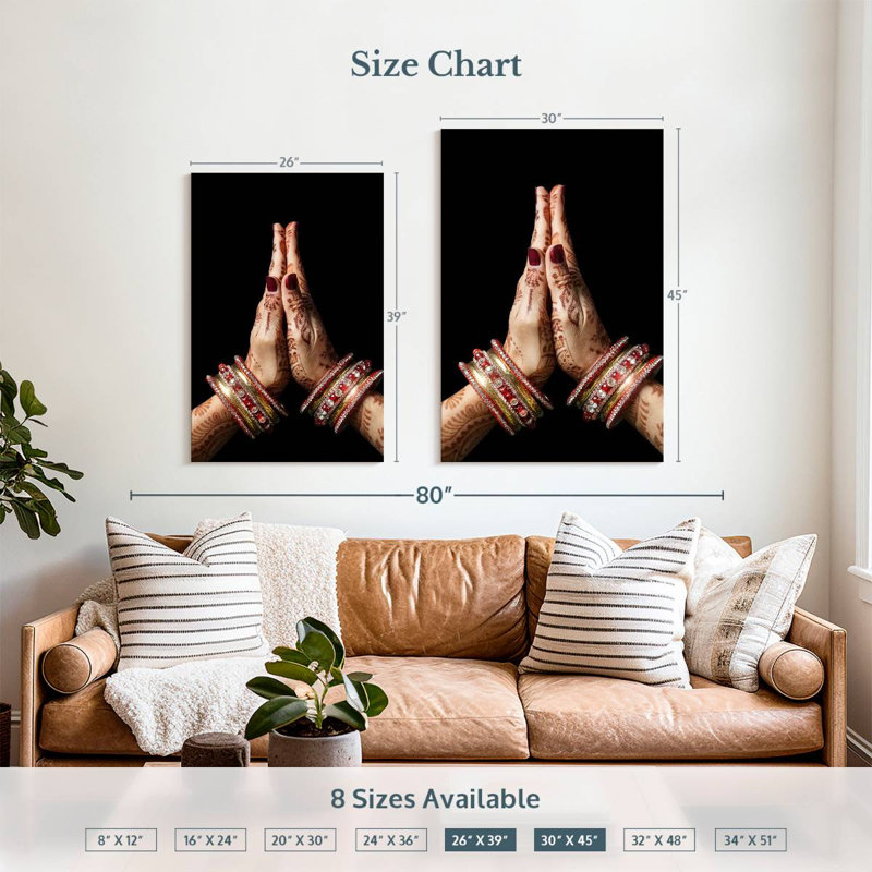 Adella Namaste Mudra Hands, 39" H x 26" W