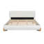 Elegant Boucle Bed, un centre de chambre à coucher luxueux et confortable, très grand, blanc-2043854887