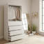 Garde-robe 32 po à quatre tiroirs en bois blanc