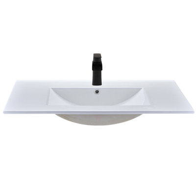 36'' Ceramic Single Bathroom Vanity Top with Sink