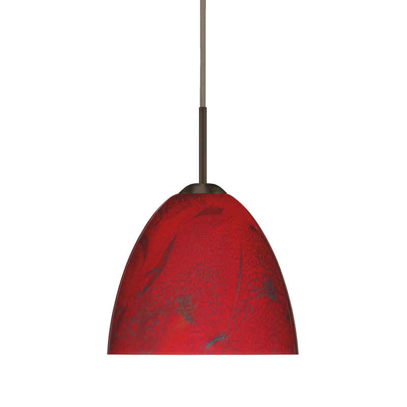 Ashwini 1 - Light Single Pendant, Opal Matte, Bronze, LED