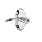 Cottage Plate Privacy (Bed & Bath) with Swan Lever