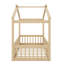 Structure de lit en bois avec clôture-1457319809