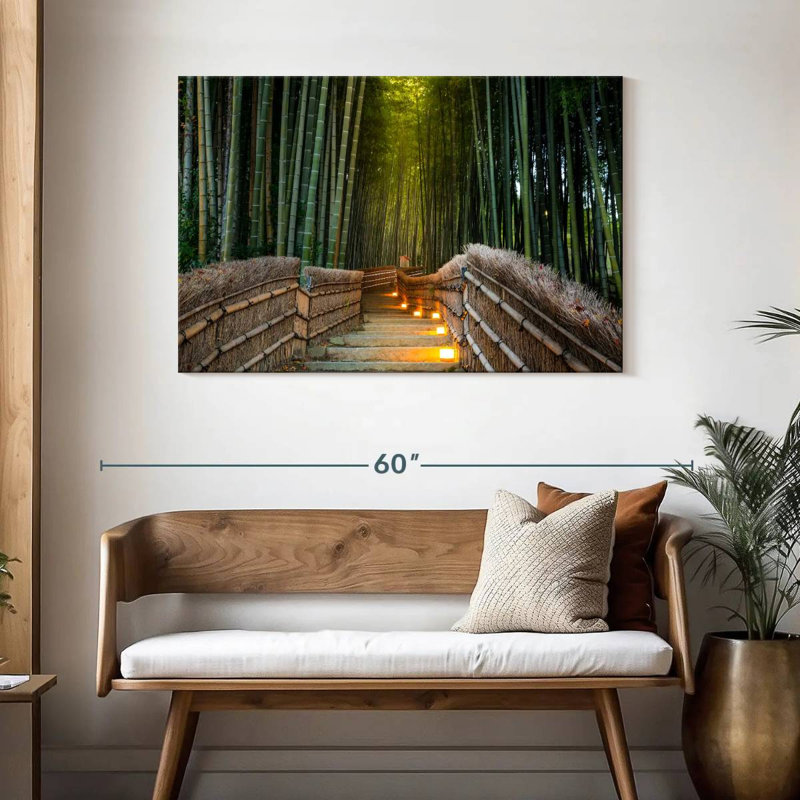 Sebbie Tranquil Arashiyama Bamboo Forest, 30" H x 45" W