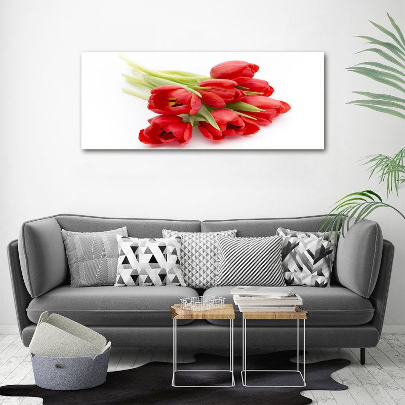 Red Tulips - Wrapped Canvas Print