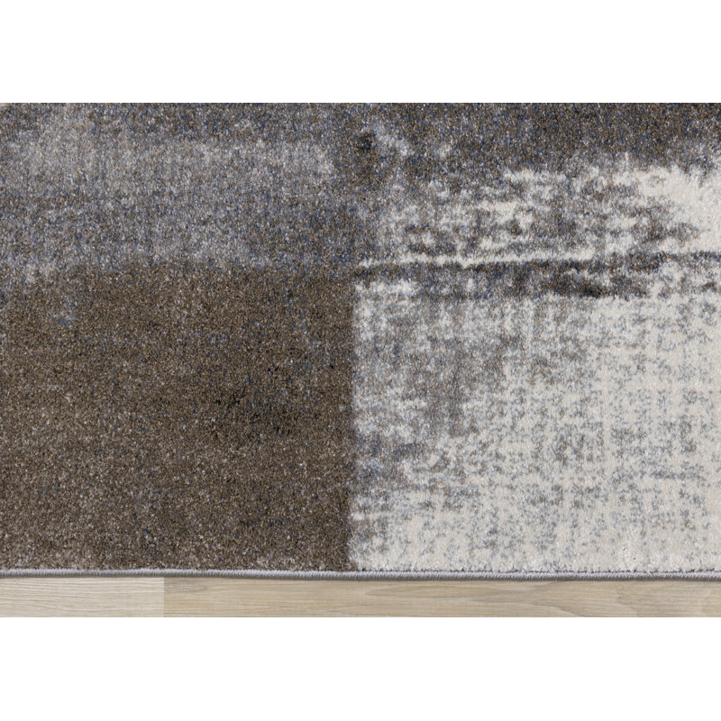Tapis à motif géométrique antidérapant Eden, Rectangle 5 pi 3 po x 7 pi 7 po