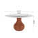 Gullveig Round Dining Table With Lazy Susan Vase-Shaped Solid Wood Pedestal