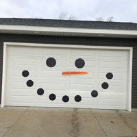 The Holiday Aisle® 12 Piece Snowman Face Garage Door Mural Set