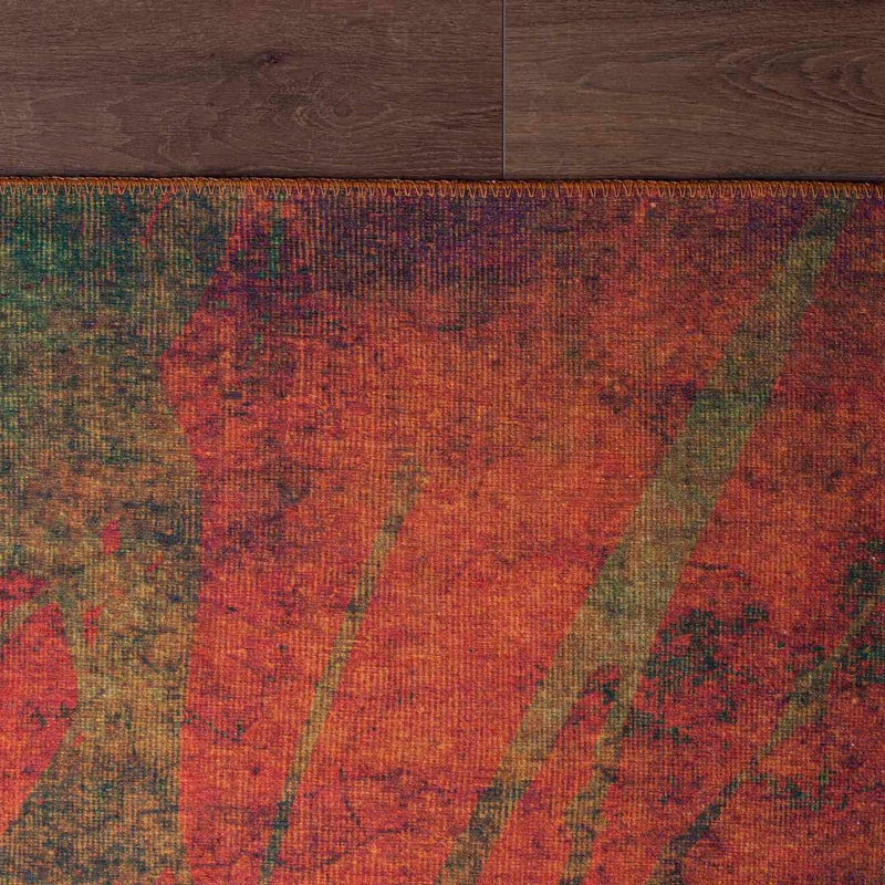 Loyalton Orange/Green Rug, Rectangle 210 x 310cm