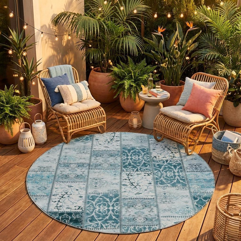 Tapis d'intérieur rond 8 pi