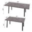Table de salle à manger extensible rectangulaire pouvant accueillir de 4 à 6 personnes, équipée de 4 chaises de salle à manger rembourrées en tissu épais, d'une table et de chaises de cuisine, avec des pieds en métal noir