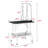 36” Dog Grooming Table with Basket Style Tool Shelf and Adjustable Arm