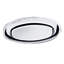 Oval Serving Plate with Reinforced Edge L: 11-3/4" W: 8-5/8"