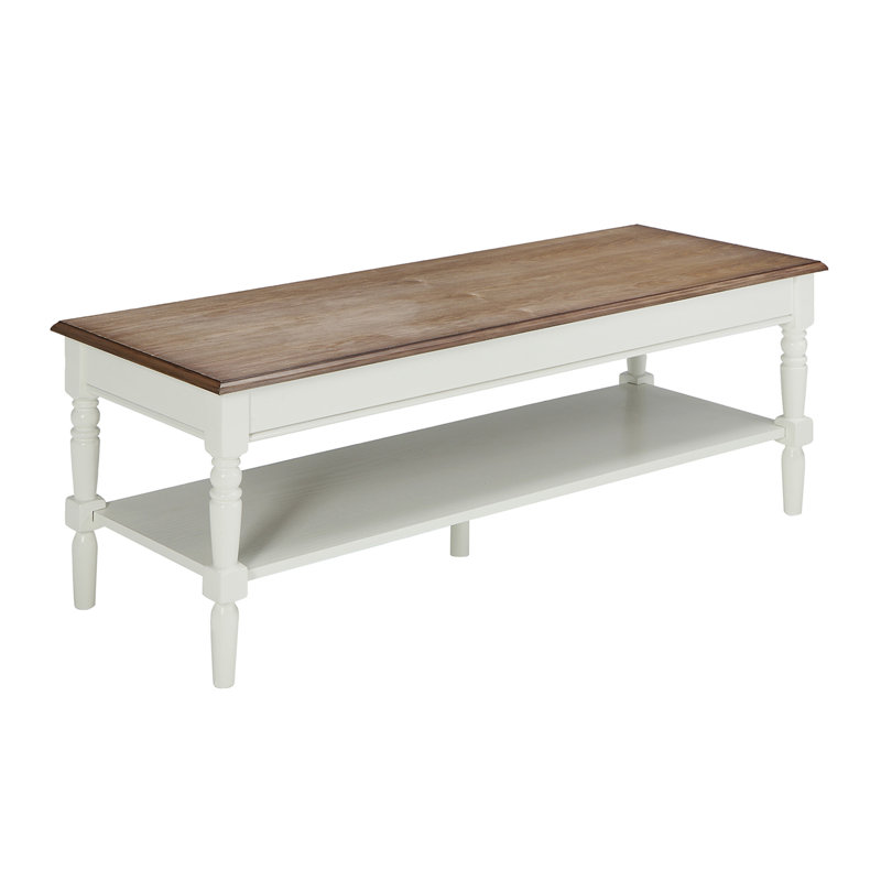 Mayall Single Coffee Table, White, Driftwood