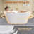63" X 29" Acrylic Freestanding Soaking Bathtub With Drain in White
