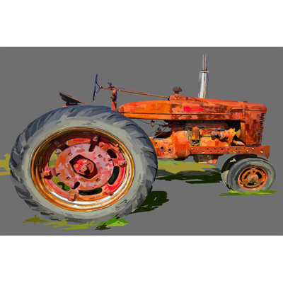 Vintage Tractor XI by Emily Kalina - Wrapped Canvas Painting