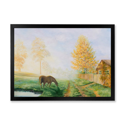 " Grazing Horse In Rural Landscape "