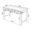 Bureau rectangulaire en bois massif avec tiroirs Walnut-1221356250