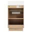 Meuble-lavabo de 18,5 po de style rustique avec lavabo en résine réversible, fabrication d'armoire, tablette intérieure réglable pour rangement personnalisé, poignées élégantes en alliage de zinc, surface à grain de bois, fermeture en douceur