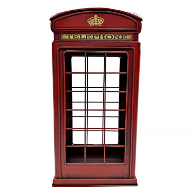 Metal Telephone Box Double Wine Carrier